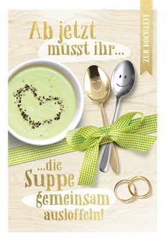 Bill. Vermählung Suppe/Löffel
