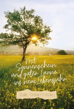 Bill. Geburtstag Baum/Sonne