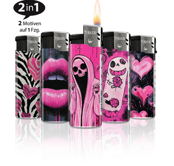 Feuerzeug el. Flip Zebra Love