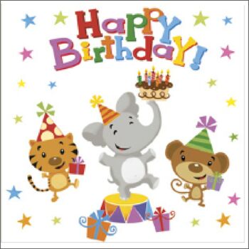 Servietten 33/33 Happy Birthd.