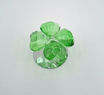 Glas-Kleeblatt geschliffen 4cm
