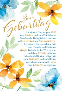 Bill. Geb. Blumen Spruch