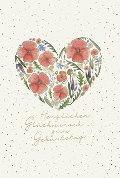 Bill. Geburtstag Blumen/Herz