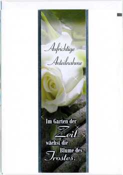 Bill. Trauer Schrift Rose