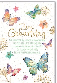 Bill. Geb. Schmetterl./Spruch