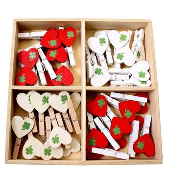 Herz-Kluppen 2,5 cm in Box/36