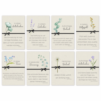 Trauer Bill./100 Blumen/Spruch