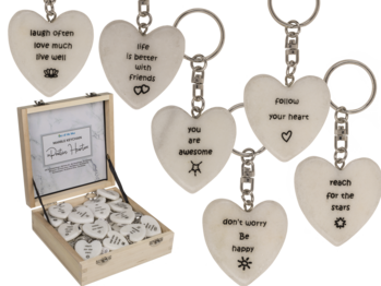Schlüsselanhänger Herz +Spruch