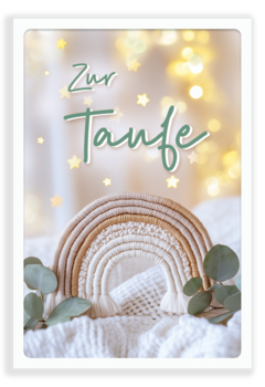 Bill. Taufe Regenbogen neutral