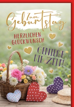 Bill. Geburtstag Blumen i.Korb