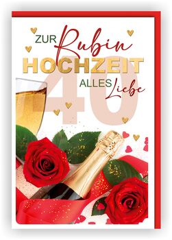 Bill. Rubin Hochzeit Sekt