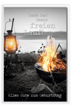 Bill. Geburtstag Lagerfeuer