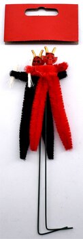 Chenille Krampus mit Rute