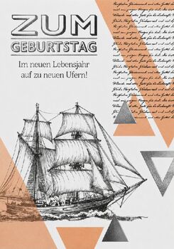 Bill. Geburtstag Segelschiff