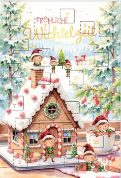 Adventkalender-Bill. Goldfolie