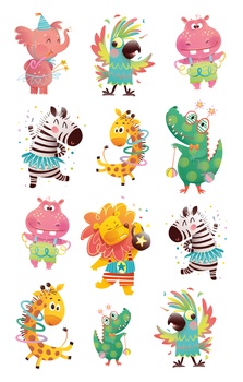 Schmucketiketten Tiere Fun