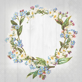 Servietten 33/33 Blumenkranz