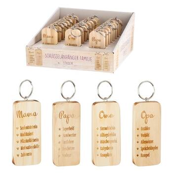 Holz Schlüsselanhänger Familie