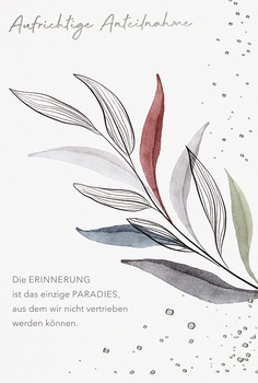 Bill. Trauer Blätter modern