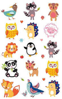 Schmucketiketten Tiere