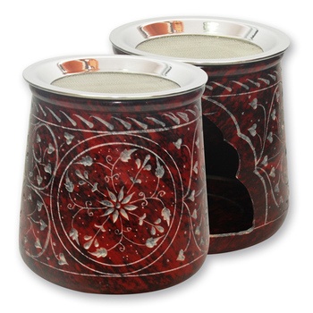 Weihrauchgefäß Speckstein rot