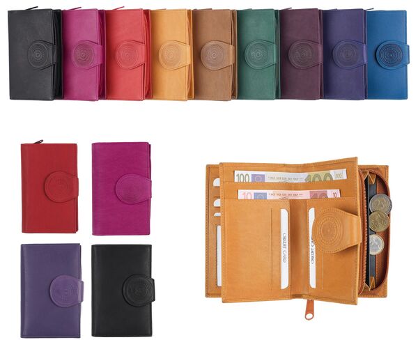 Damenbörse Leder sortiert