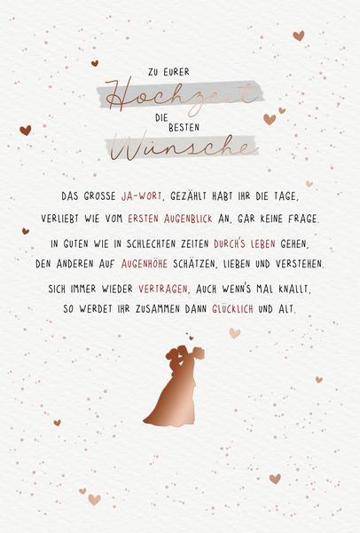 Bill. Vermählung mit Spruch