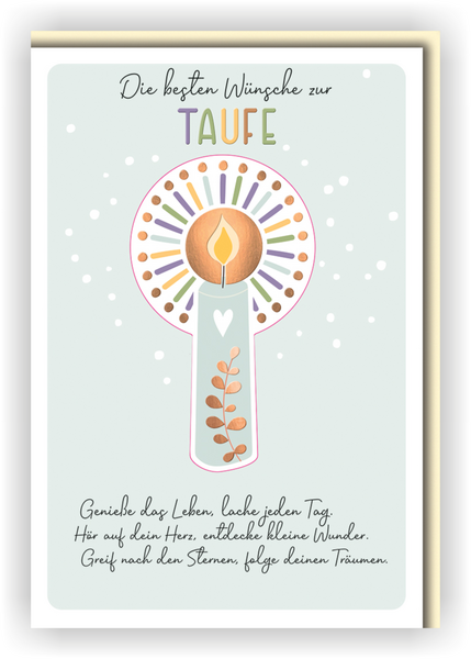 Bill. Taufe Kerze 3D