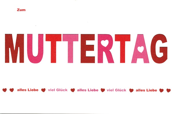Bill. Muttertag gestanzt quer