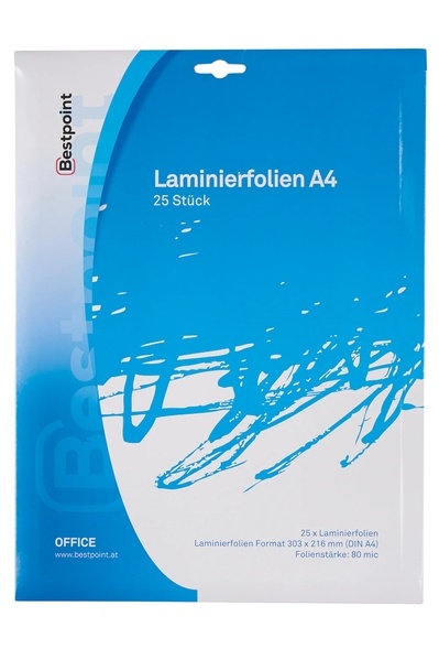 Laminierfolie A4/ 25 Bl. 80my