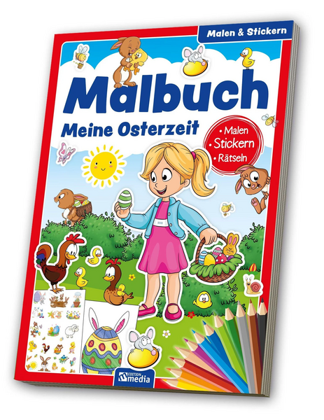 Oster Malbuch mit Malvorlage