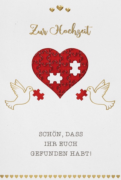 Bill. Vermählung Puzzle-Herz
