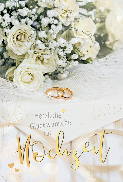 Bill. Vermählung weiße Rosen