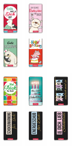 Schokolade mit Sprüchen 30 g Schokolade mit Sprüchen 30 g