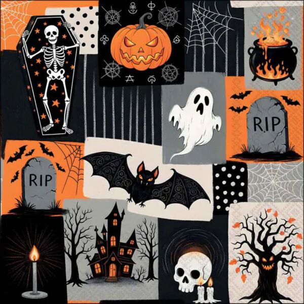 Servietten 33/33 Halloween