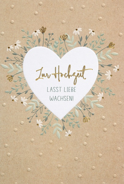 Bill. Vermählung Herz + Blumen