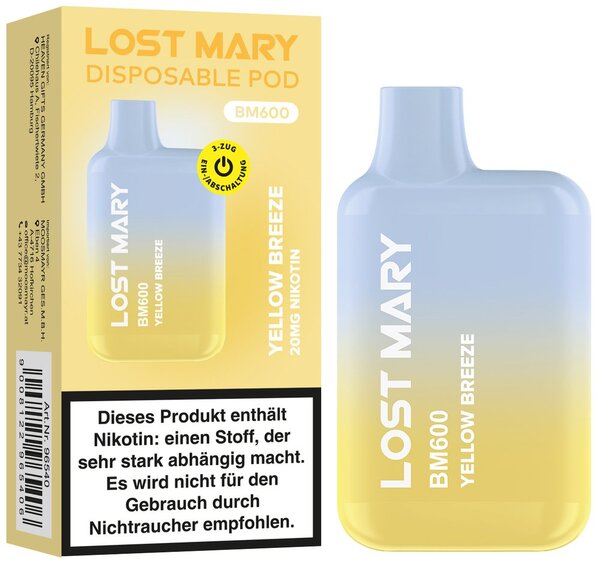 Lost Mary BM 600 Yellow Breeze Lost Mary BM 600 Yellow Breeze