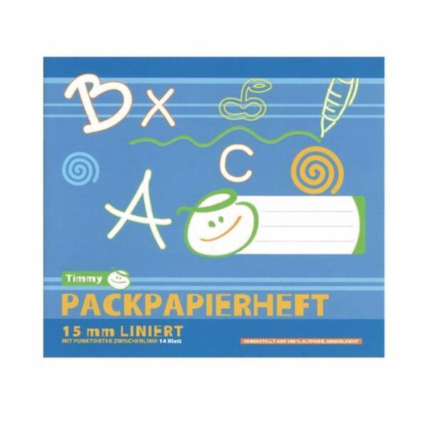 Packpapierheft 14Bl. lin/Zw.L.