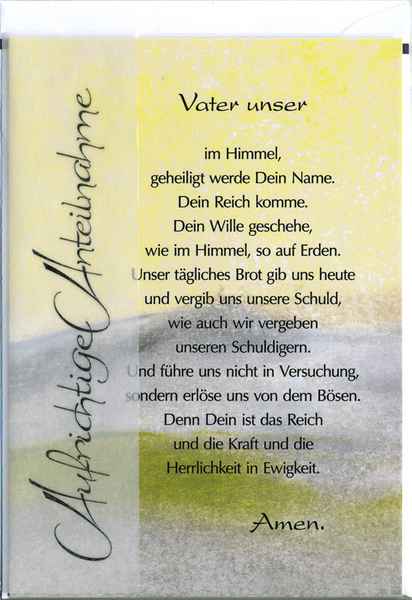 Bill. Trauer Vater unser