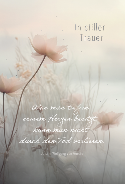 Bill. Trauer Blumen/Spruch