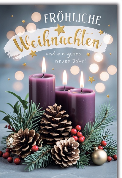 Whn. Bill. Gesteck lila Kerzen
