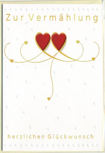 Bill. Vermählung rote Herzen