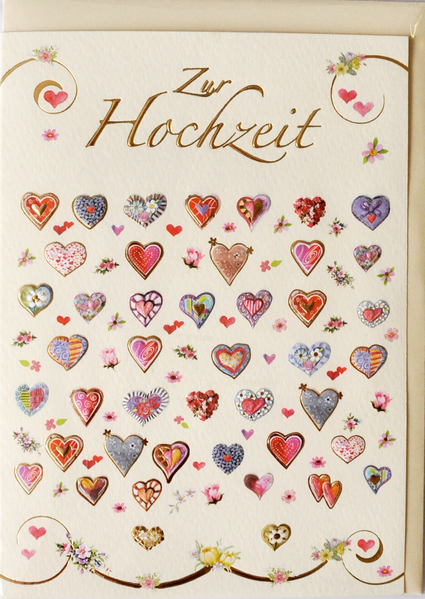 Bill. Vermählung kleine Herzen