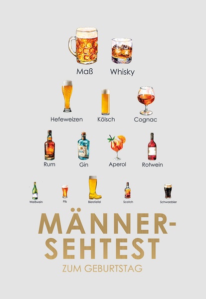 Bill. Gebtg. Männer Sehtest