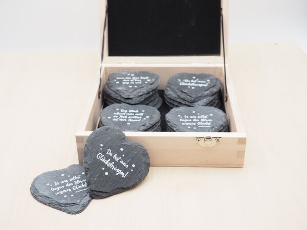 Glücksspruch Schieferplatte