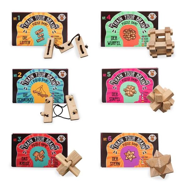 Holz Geduldspiele sortiert