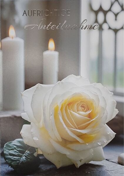 Bill. Trauer Rose/Kreuz