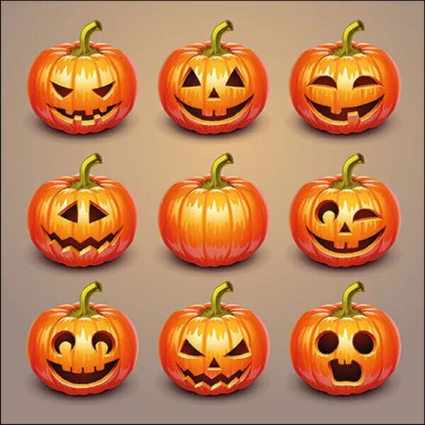 Servietten 33/33 Hallow.Kürbis