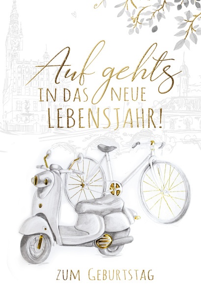 Bill. Geburtstag Vespa/Rad