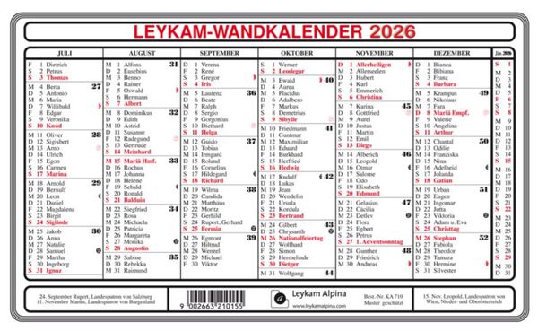 Wandkalender A5